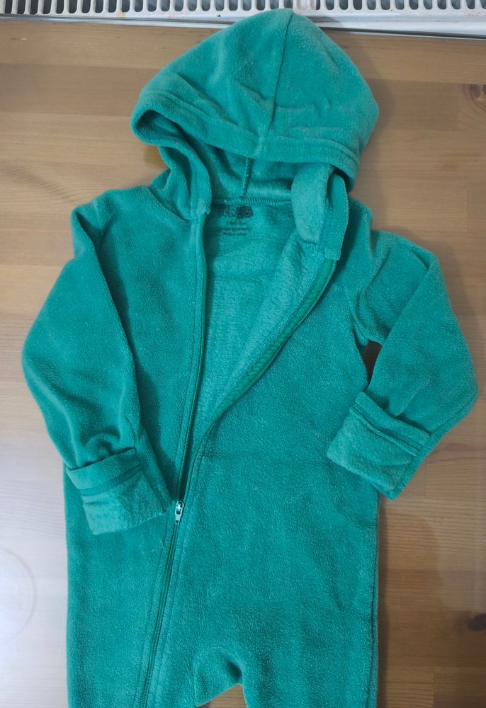 Turkuaz Fermuarlı Bebek Tulumu - Görsel 2