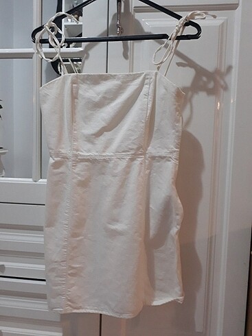Zara beyaz mini elbise