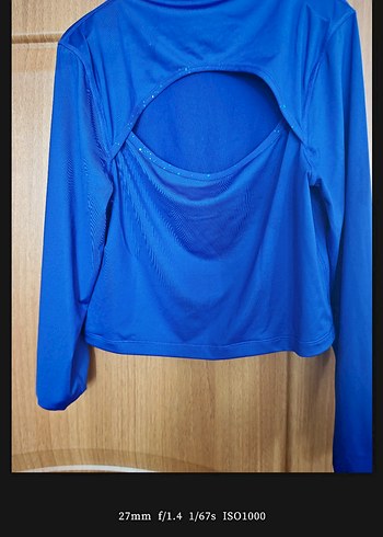 Puma Canli Mavi Dik Yakali Uzun Kollu Ust