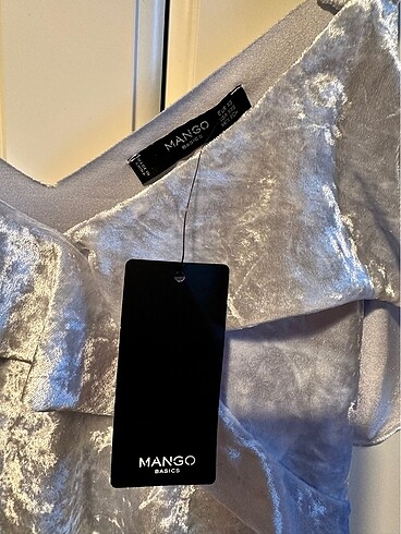 Mango Mango bebe mavisi kadife bluz
