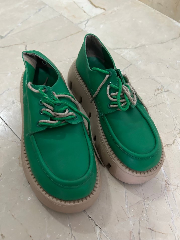 Yeşil Dolgu Topuklu Kadın Spor Ayakkabı - Görsel 2