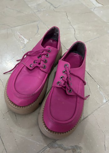 Pembe Platform Topuklu Kadın Spor Ayakkabı - Görsel 3