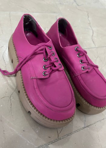 Pembe Platform Topuklu Kadın Spor Ayakkabı - Görsel 2