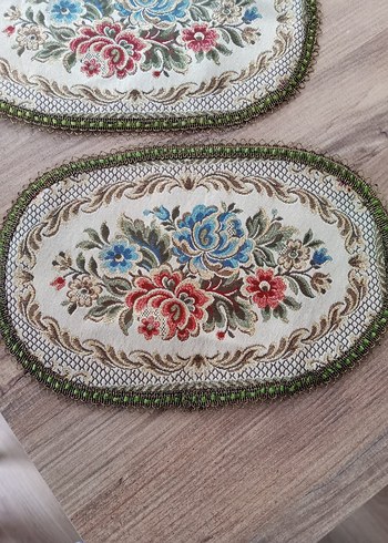  Beden Vintage 3 parça sehpa örtüsü