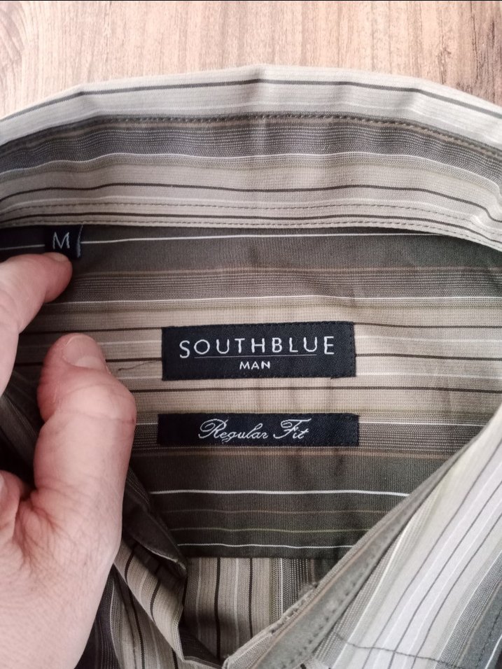 South Blue cizgili Erkek Gömlek - Görsel 3