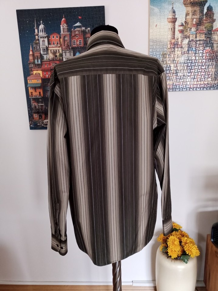 South Blue cizgili Erkek Gömlek - Görsel 2