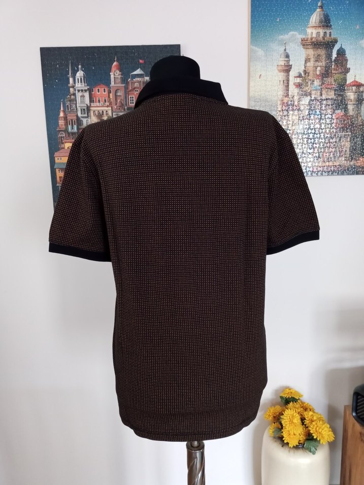 Düğmeli Kahverengi Erkek Polo Tişört - Görsel 2