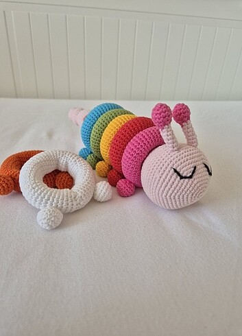 Beden Amigurumi tırtıl cingirak