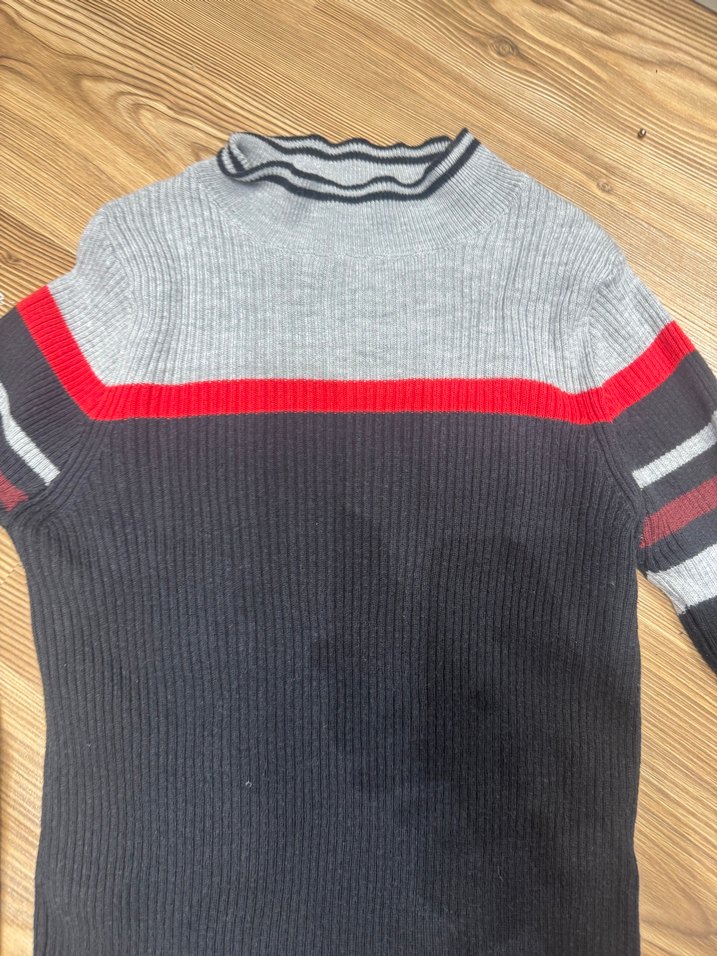 Kadın Gri Triko Boğazlı Uzun Kollu Kazak - Görsel 2