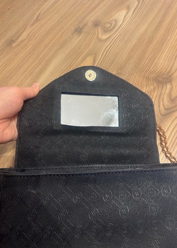 Zincir Detaylı Siyah Vakko Çanta - Görsel 3