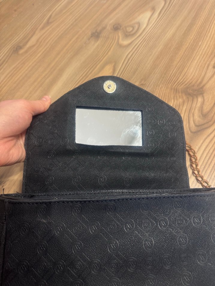 Zincir Detaylı Siyah Vakko Çanta - Görsel 3