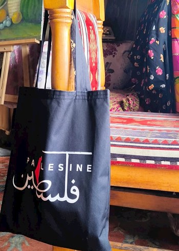 Filistin temalı tote çanta