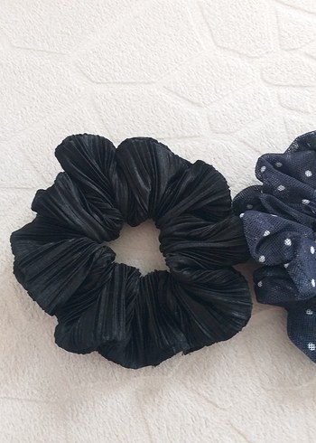 Siyah Elastik Kadın Saç Tokası 2'li Set - Görsel 2