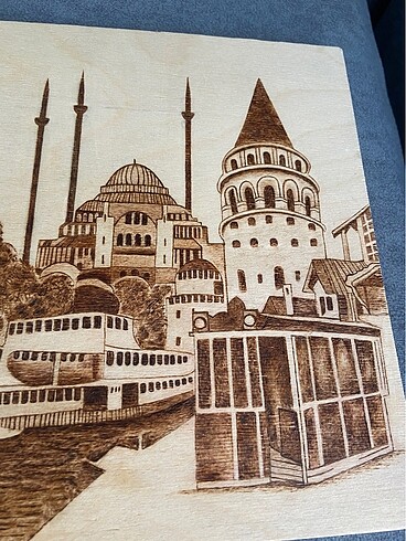 Zara Home ahşap yakma tablo