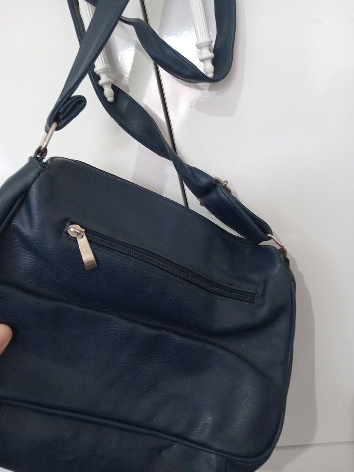 Lacivert Deri Kadın Çanta - Görsel 2