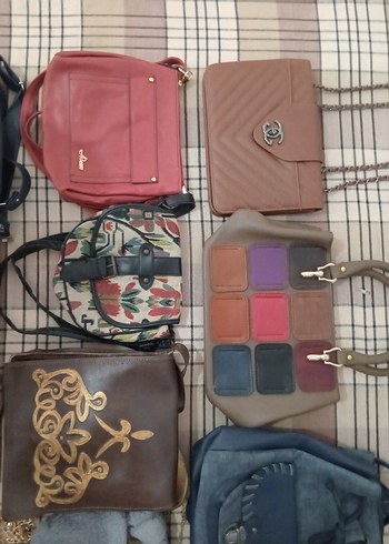 Desenli Bohem Çok Renkli Kadın Deri Çanta - Görsel 3