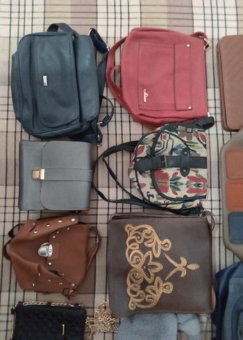 Desenli Bohem Çok Renkli Kadın Deri Çanta - Görsel 4