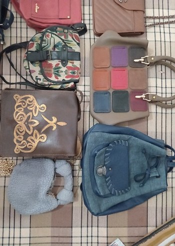 Desenli Bohem Çok Renkli Kadın Deri Çanta - Görsel 2