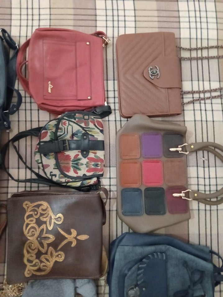 Desenli Bohem Çok Renkli Kadın Deri Çanta - Görsel 3