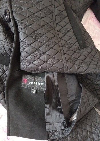 Düğmeli Siyah Midi Kadın kaşe kaban - Görsel 4