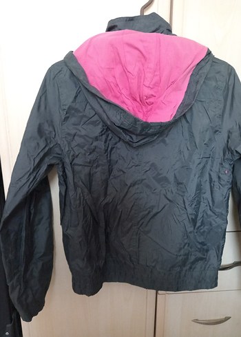 Kapüşonlu Gri Kadın Ceket - Görsel 3