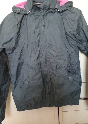 Kapüşonlu Gri Kadın Ceket - Görsel 2