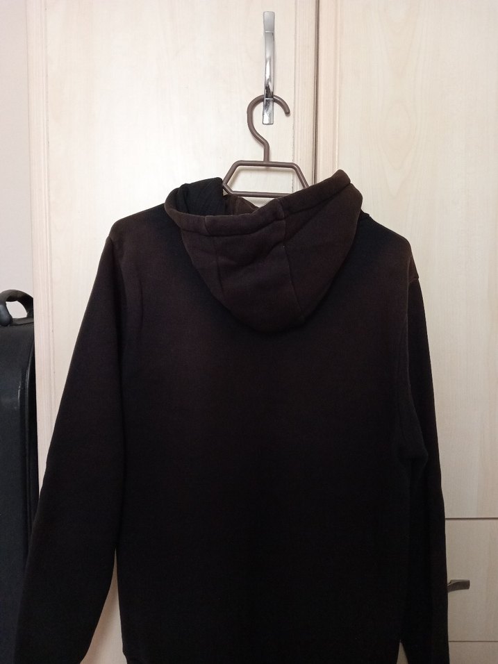 Siyah Kapüşonlu Baskılı Sweatshirt - Görsel 3