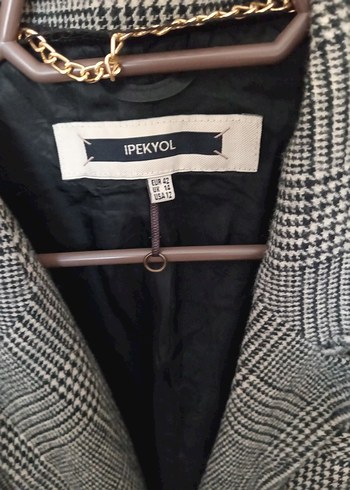 Düğmeli Gri Kadın Blazer Ceket - Görsel 3