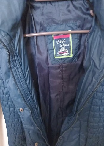 Düğmeli Lacivert Kadın Mont - Görsel 3