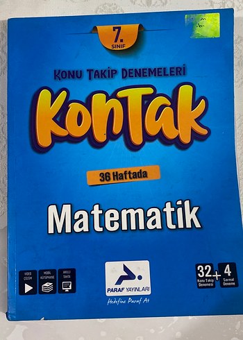 7. Sınıf Matematik Konu Takip Denemeleri Kitabı-Paraf yayınları