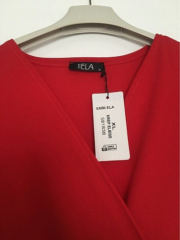 xl Beden kırmızı Renk Krep Elbise