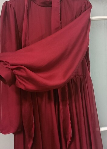48 Beden bordo Renk Abiye elbise