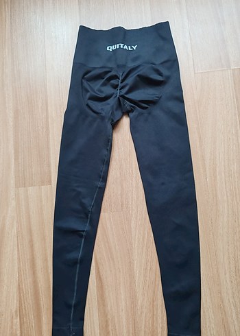 Düz Siyah Kadın Tayt push up - Görsel 3