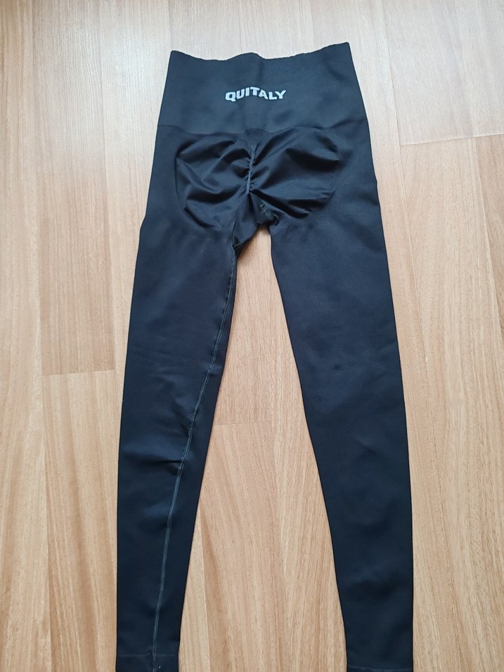 Düz Siyah Kadın Tayt push up - Görsel 3