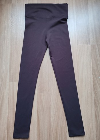 Kahverengi Kadın Midi Tayt şardonlu - Görsel 2