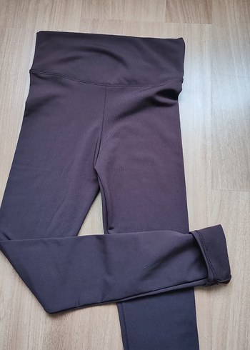 Kahverengi Kadın Midi Tayt şardonlu - Görsel 3