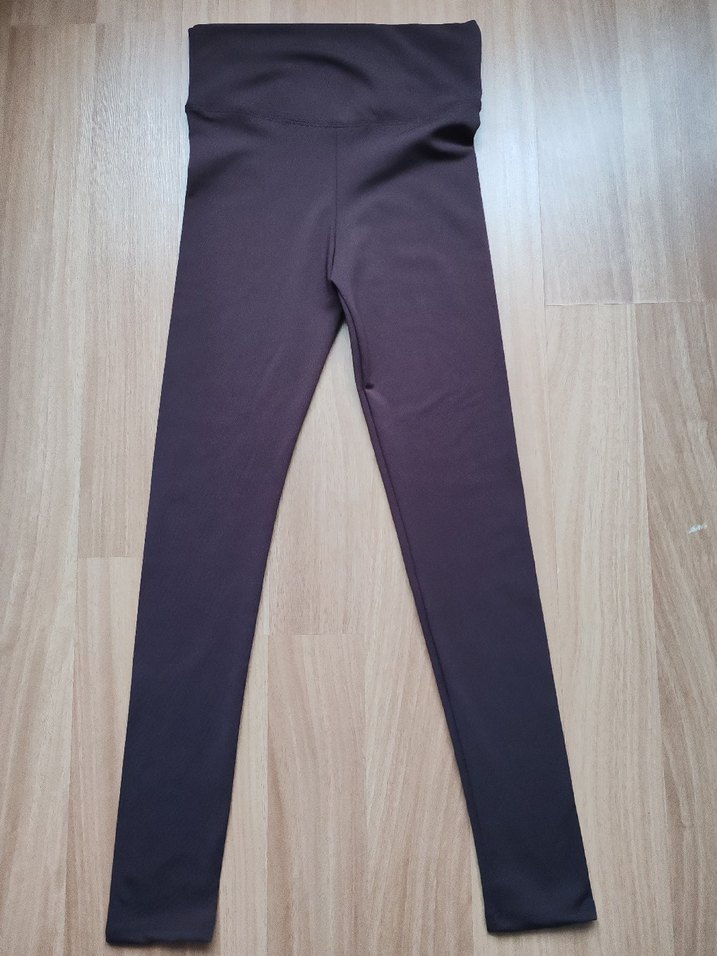 Kahverengi Kadın Midi Tayt şardonlu - Görsel 2