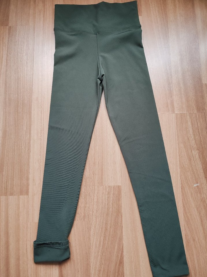 Yeşil Midi Boy Kadın Spor Tayt - Görsel 4