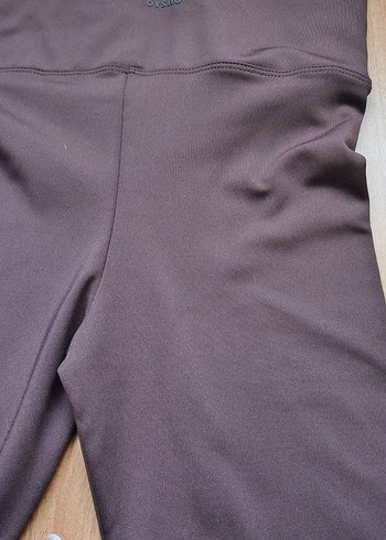 Düz kahverengi Kadın Tayt Midi Boy - Görsel 5