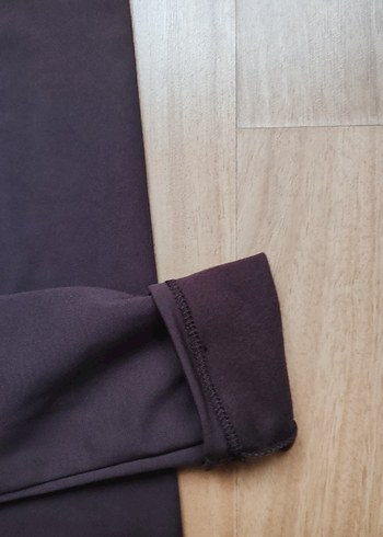 Düz kahverengi Kadın Tayt Midi Boy - Görsel 3