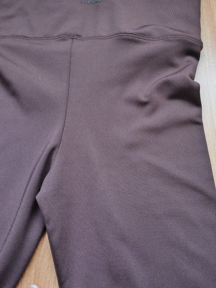 Düz kahverengi Kadın Tayt Midi Boy - Görsel 5