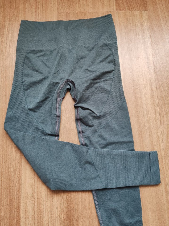 Kadın gri  Elastik Spor Tayt - Görsel 2