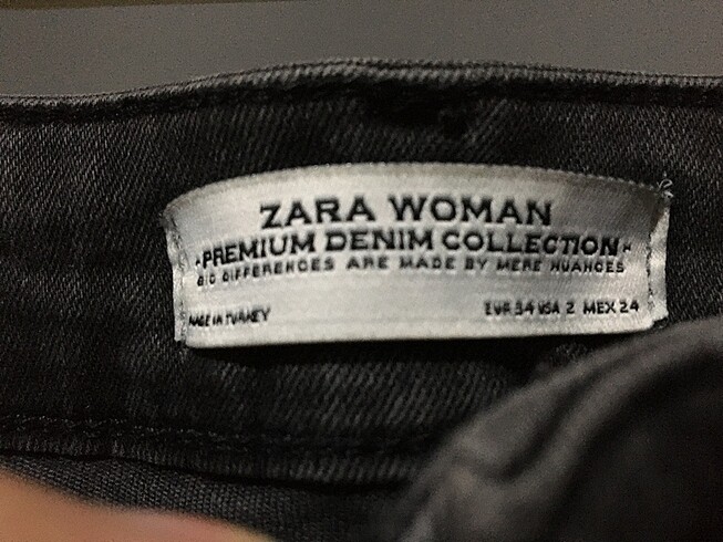 34 Beden gri Renk Zara Jeans