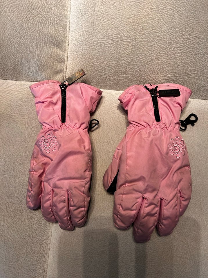 Fermuarlı Pembe Kız Çocuk Kayak Eldiveni  pembe olang marka - Görsel 3