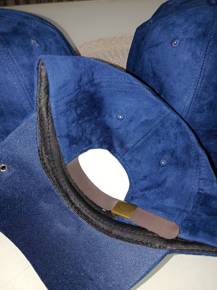 Düğmeli Lacivert Süet Kadın Şapka - Görsel 5