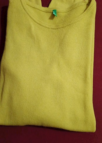 Sarı Kadın Uzun Kollu Basic Kazak - Görsel 9