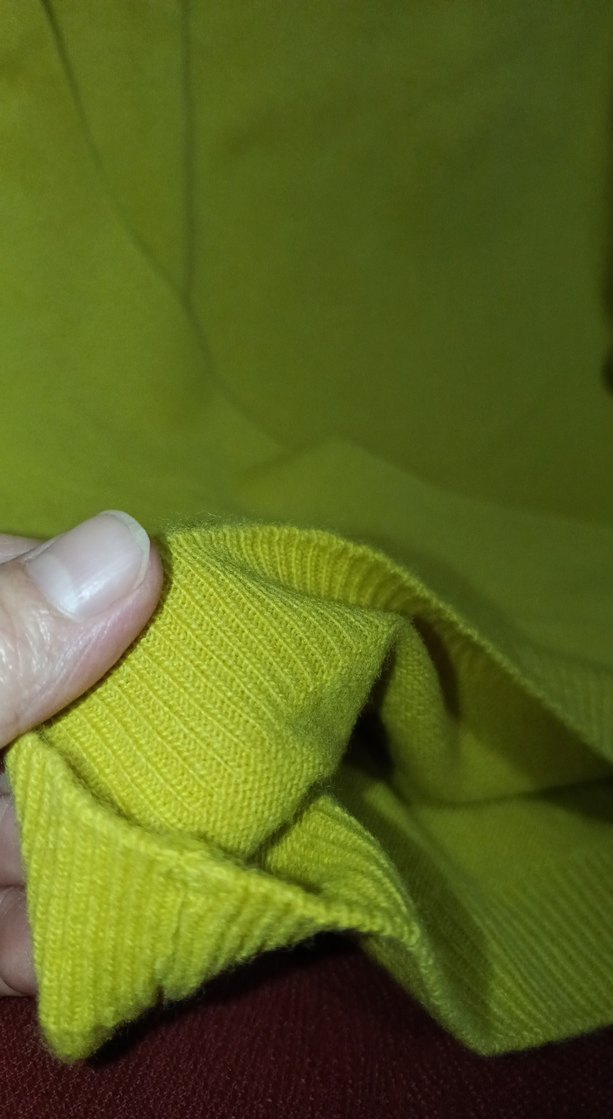 Sarı Kadın Uzun Kollu Basic Kazak - Görsel 2