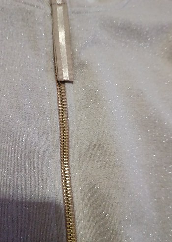 Krem Fermuarlı Kadın Sweatshirt - Görsel 4