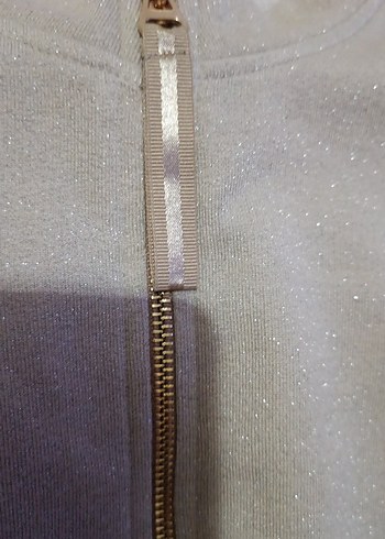 Krem Fermuarlı Kadın Sweatshirt - Görsel 3