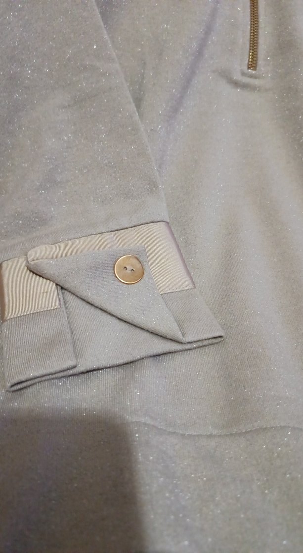 Krem Fermuarlı Kadın Sweatshirt - Görsel 2